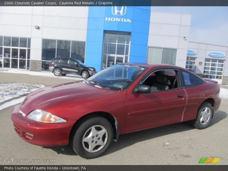 Cayenne Red Metallic / Graphite 2000 Chevrolet Cavalier Coupe