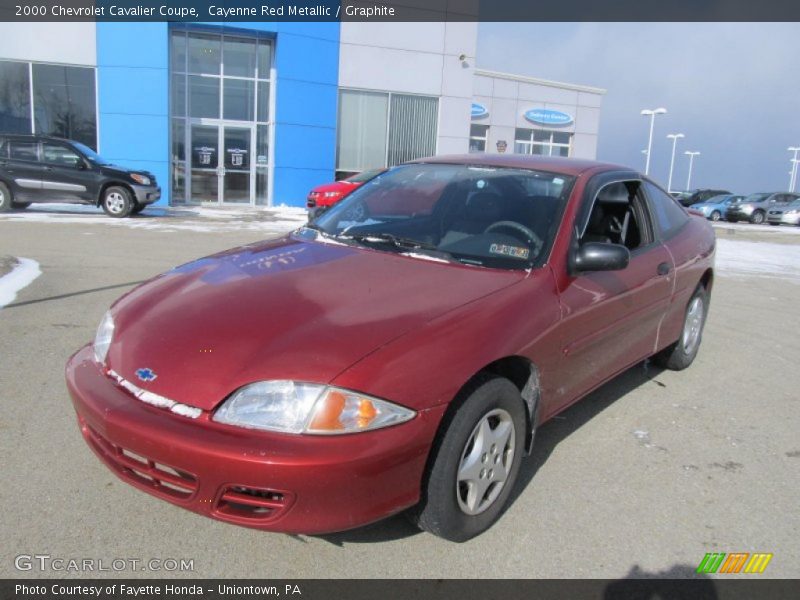 Cayenne Red Metallic / Graphite 2000 Chevrolet Cavalier Coupe