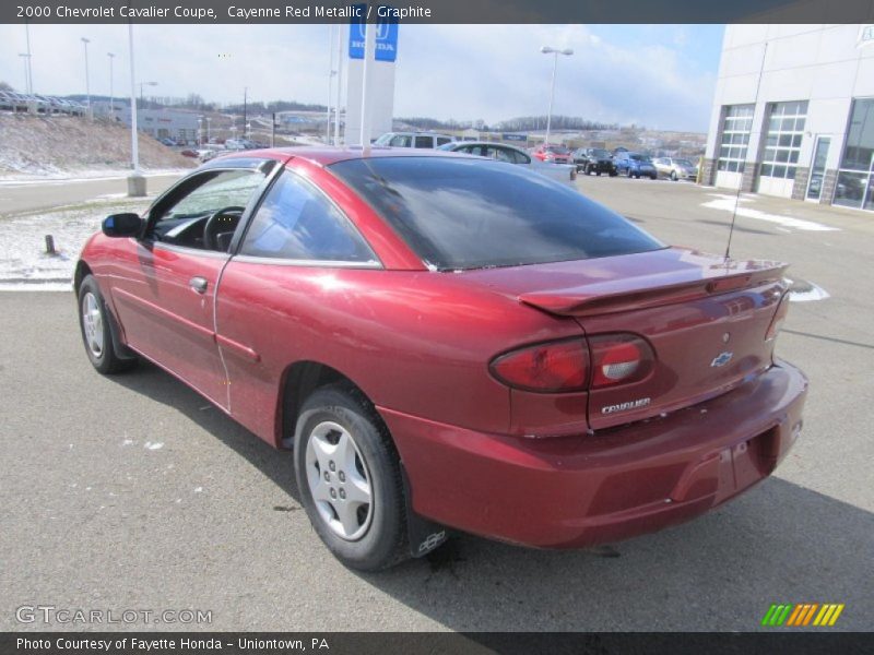 Cayenne Red Metallic / Graphite 2000 Chevrolet Cavalier Coupe