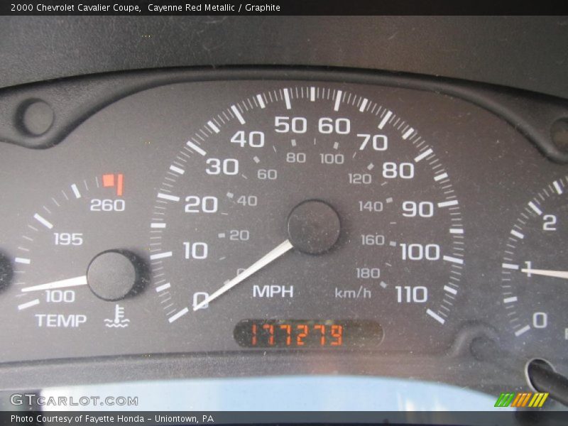 Cayenne Red Metallic / Graphite 2000 Chevrolet Cavalier Coupe