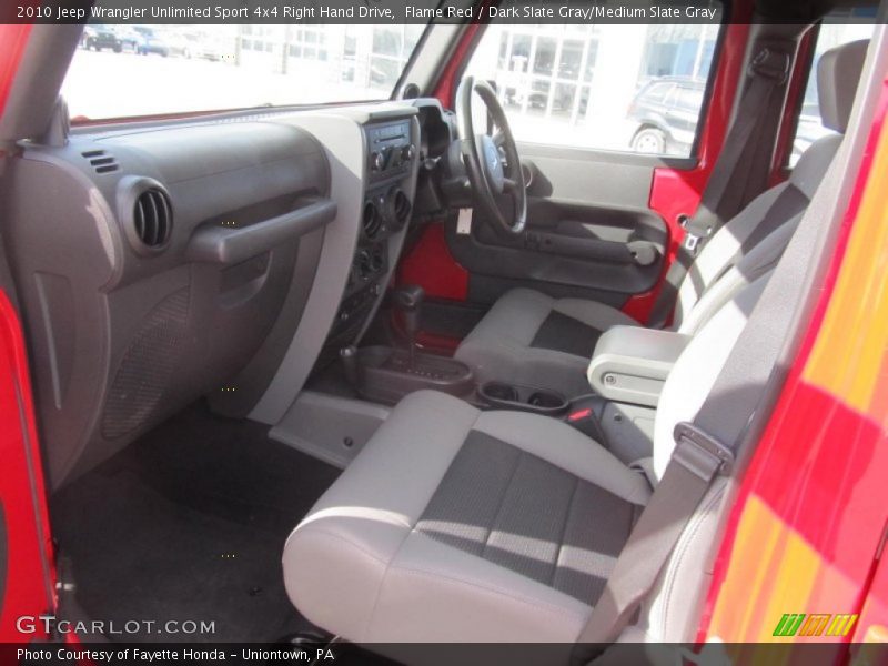 Front Seat of 2010 Wrangler Unlimited Sport 4x4 Right Hand Drive