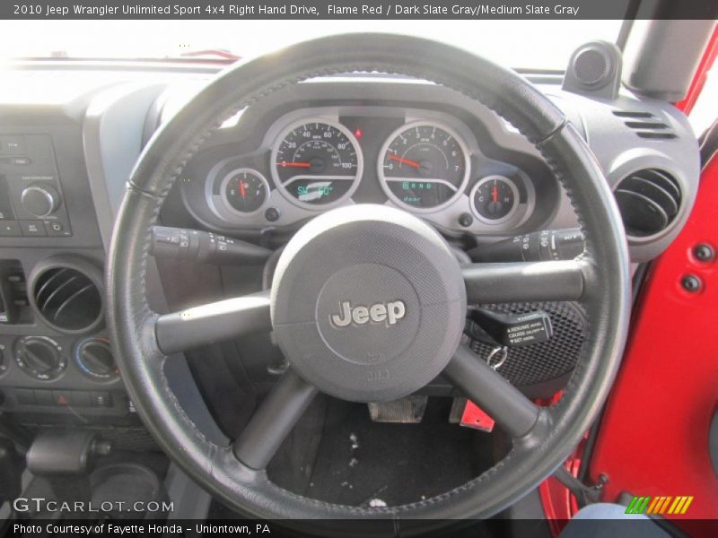  2010 Wrangler Unlimited Sport 4x4 Right Hand Drive Steering Wheel
