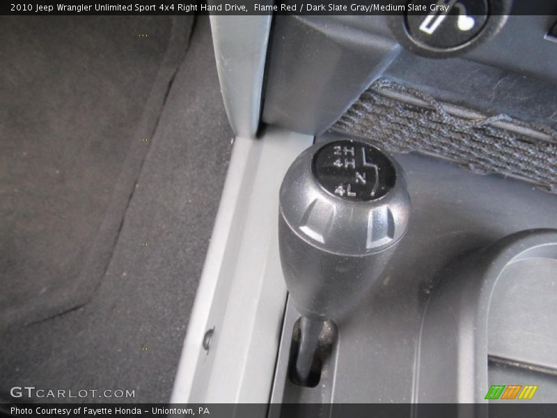 Flame Red / Dark Slate Gray/Medium Slate Gray 2010 Jeep Wrangler Unlimited Sport 4x4 Right Hand Drive