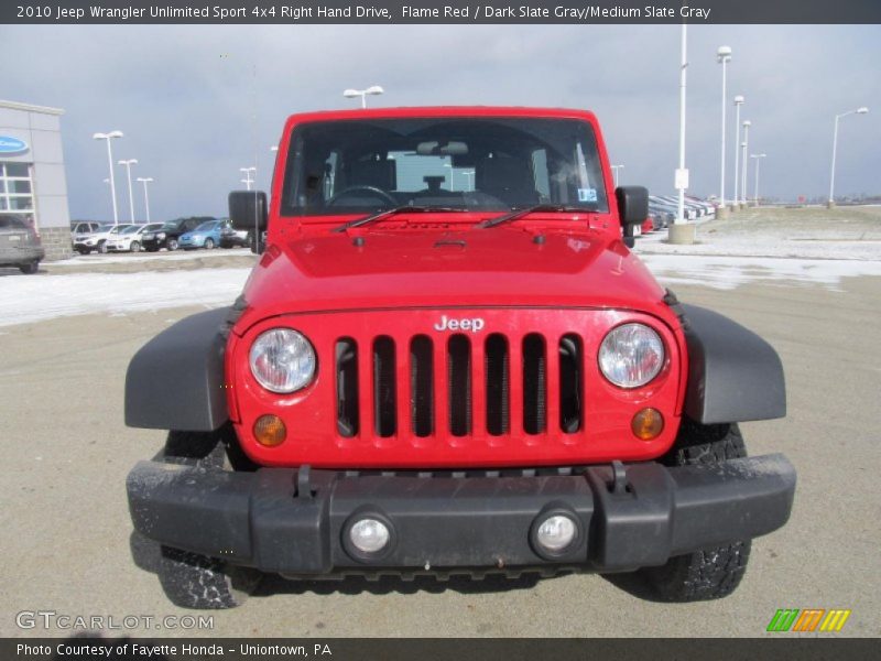  2010 Wrangler Unlimited Sport 4x4 Right Hand Drive Flame Red
