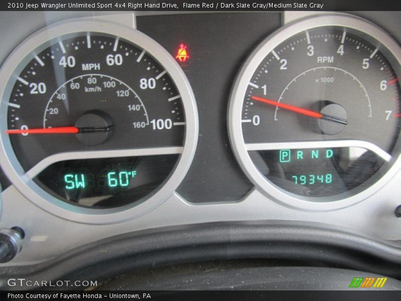  2010 Wrangler Unlimited Sport 4x4 Right Hand Drive Sport 4x4 Right Hand Drive Gauges
