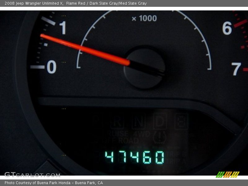 Flame Red / Dark Slate Gray/Med Slate Gray 2008 Jeep Wrangler Unlimited X