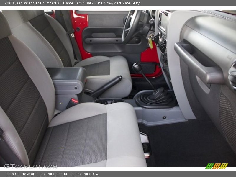 Flame Red / Dark Slate Gray/Med Slate Gray 2008 Jeep Wrangler Unlimited X
