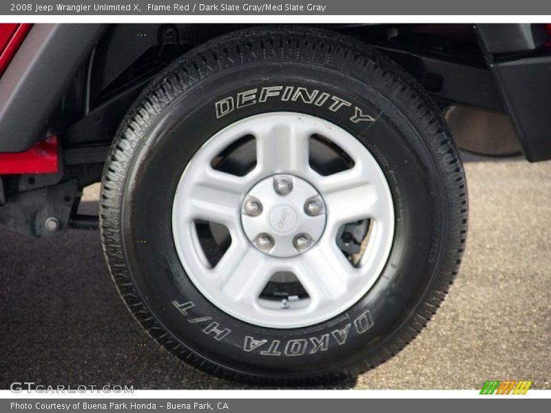 Flame Red / Dark Slate Gray/Med Slate Gray 2008 Jeep Wrangler Unlimited X