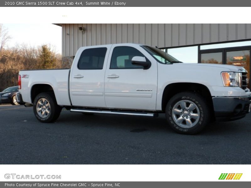 Summit White / Ebony 2010 GMC Sierra 1500 SLT Crew Cab 4x4