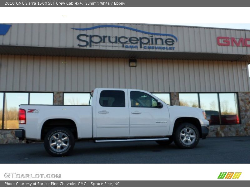 Summit White / Ebony 2010 GMC Sierra 1500 SLT Crew Cab 4x4