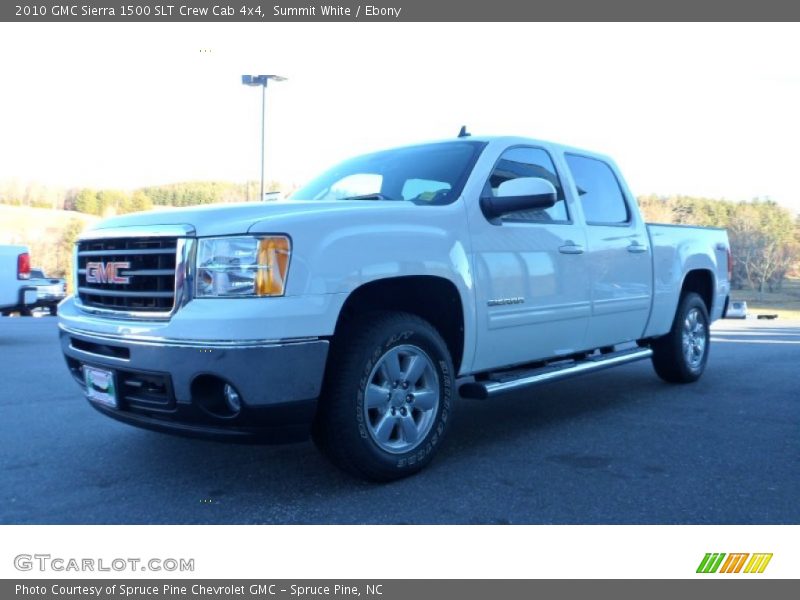 Summit White / Ebony 2010 GMC Sierra 1500 SLT Crew Cab 4x4