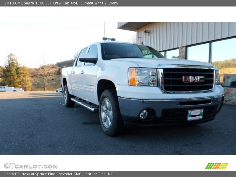Summit White / Ebony 2010 GMC Sierra 1500 SLT Crew Cab 4x4