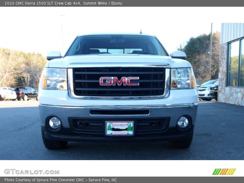 Summit White / Ebony 2010 GMC Sierra 1500 SLT Crew Cab 4x4