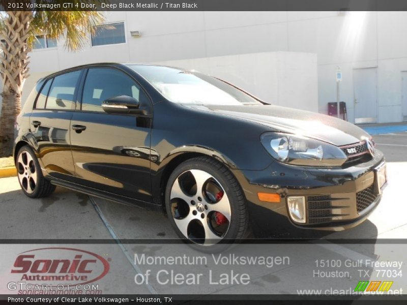 Deep Black Metallic / Titan Black 2012 Volkswagen GTI 4 Door