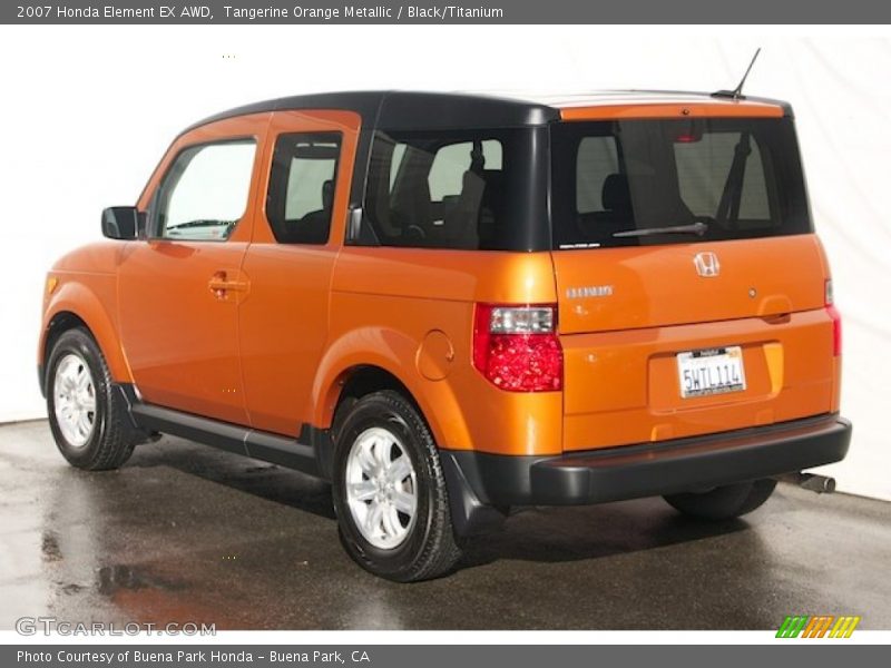 Tangerine Orange Metallic / Black/Titanium 2007 Honda Element EX AWD