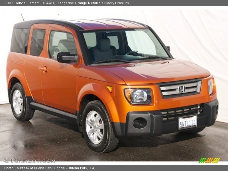 Tangerine Orange Metallic / Black/Titanium 2007 Honda Element EX AWD