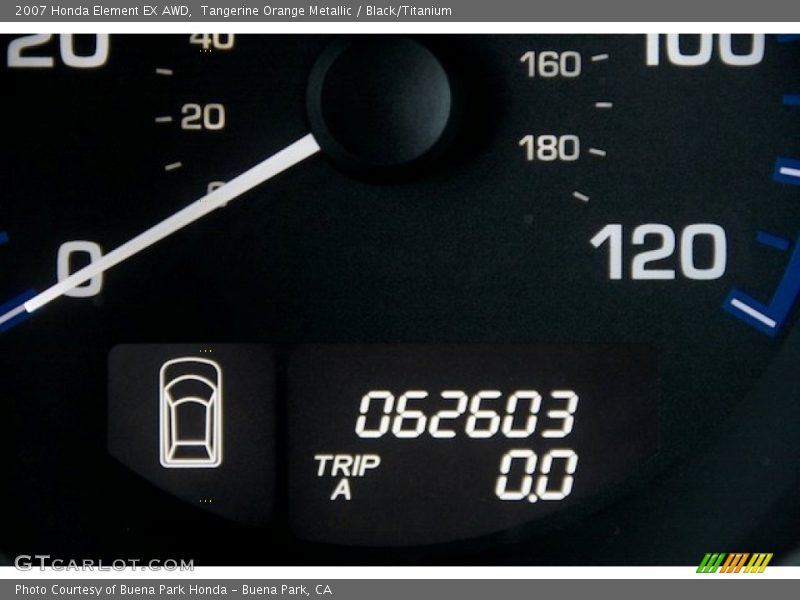 Tangerine Orange Metallic / Black/Titanium 2007 Honda Element EX AWD