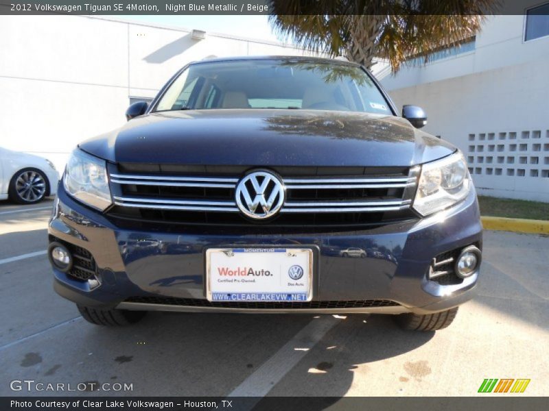 Night Blue Metallic / Beige 2012 Volkswagen Tiguan SE 4Motion
