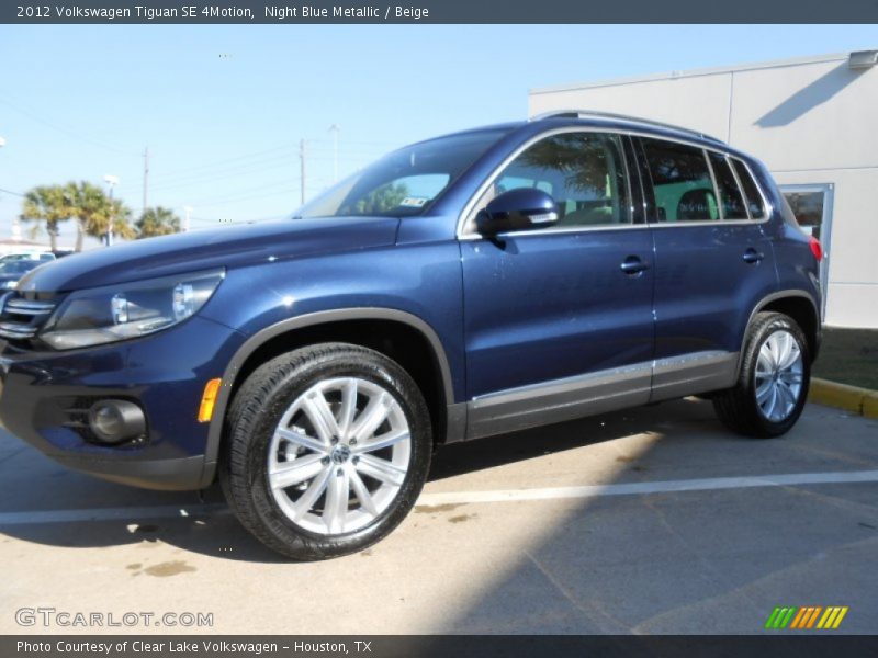 Night Blue Metallic / Beige 2012 Volkswagen Tiguan SE 4Motion