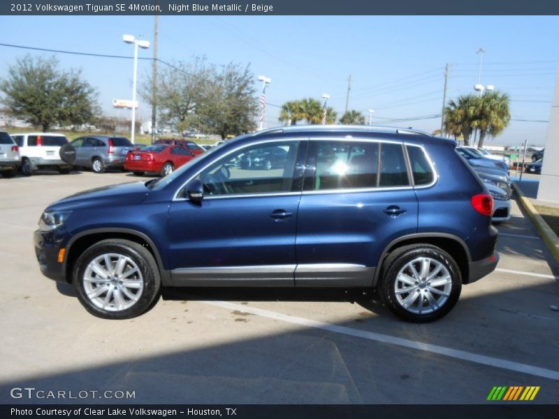 Night Blue Metallic / Beige 2012 Volkswagen Tiguan SE 4Motion