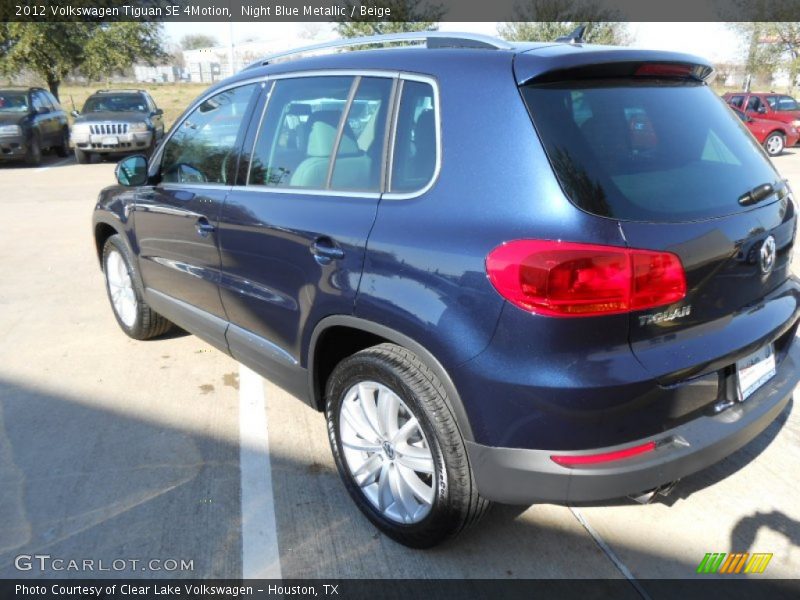 Night Blue Metallic / Beige 2012 Volkswagen Tiguan SE 4Motion