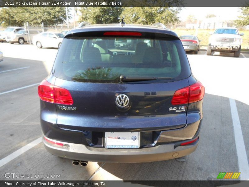 Night Blue Metallic / Beige 2012 Volkswagen Tiguan SE 4Motion