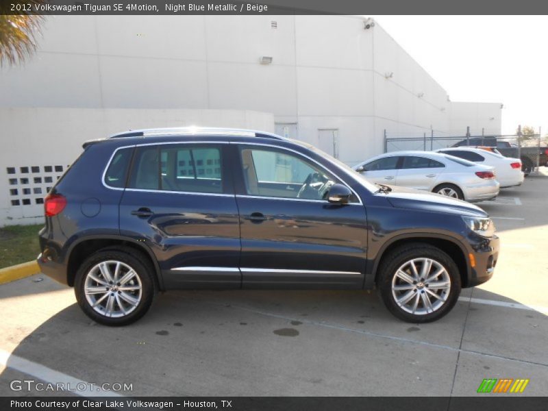 Night Blue Metallic / Beige 2012 Volkswagen Tiguan SE 4Motion