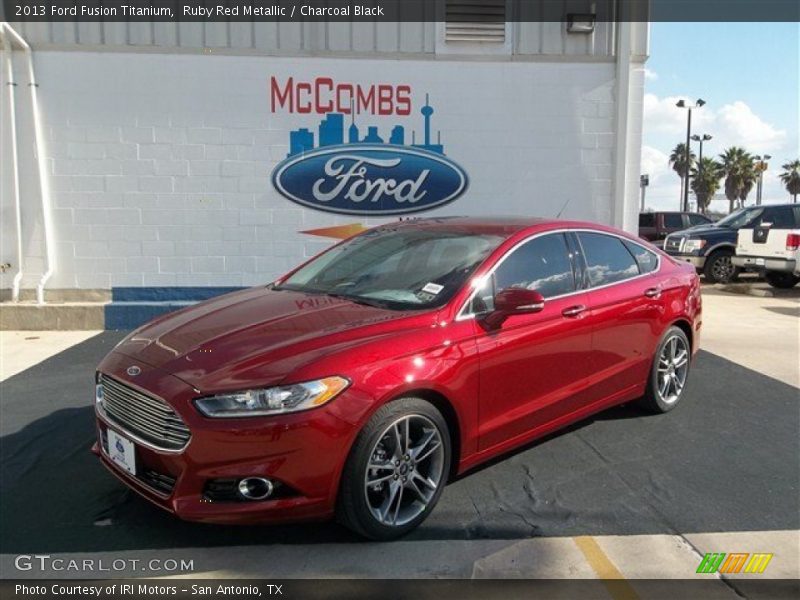 Ruby Red Metallic / Charcoal Black 2013 Ford Fusion Titanium