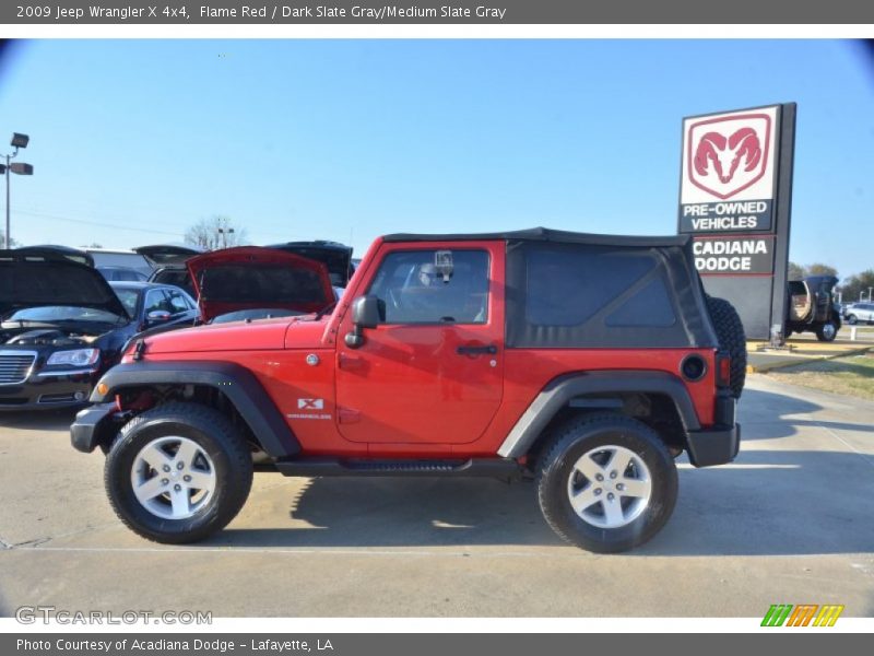 Flame Red / Dark Slate Gray/Medium Slate Gray 2009 Jeep Wrangler X 4x4