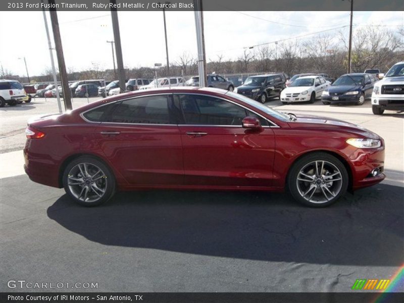 Ruby Red Metallic / Charcoal Black 2013 Ford Fusion Titanium