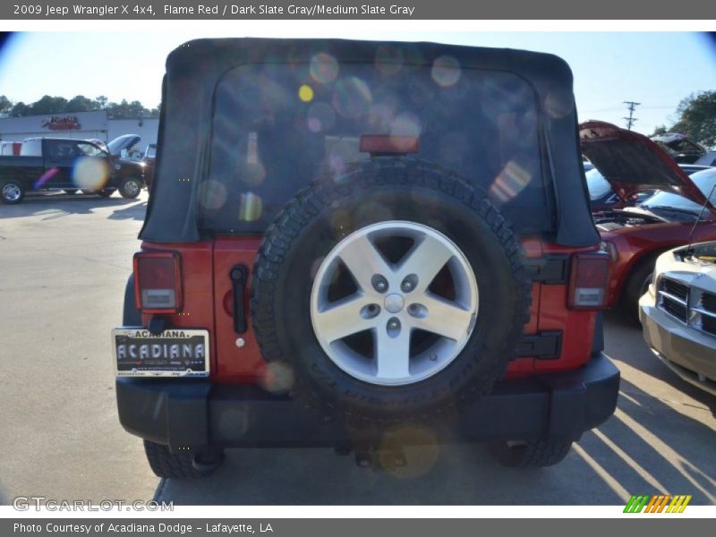 Flame Red / Dark Slate Gray/Medium Slate Gray 2009 Jeep Wrangler X 4x4