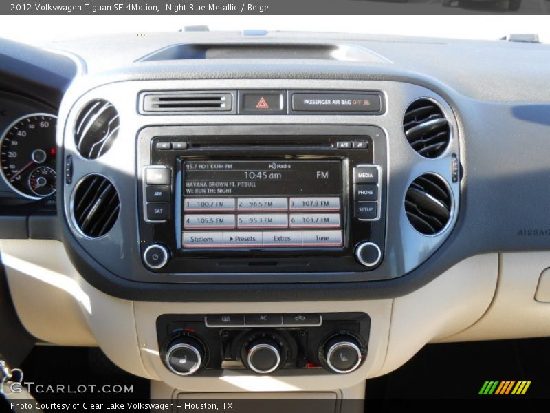 Night Blue Metallic / Beige 2012 Volkswagen Tiguan SE 4Motion