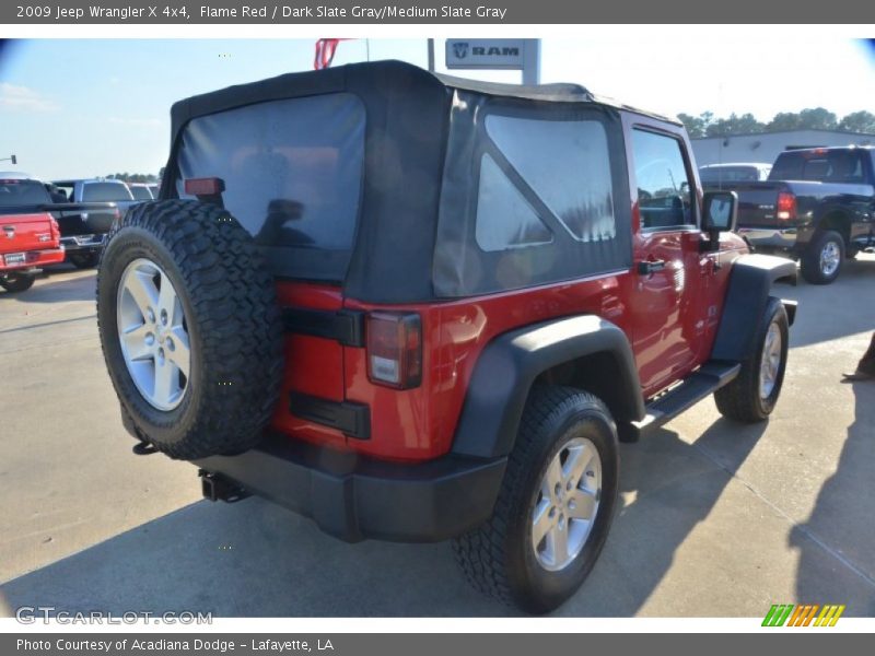 Flame Red / Dark Slate Gray/Medium Slate Gray 2009 Jeep Wrangler X 4x4