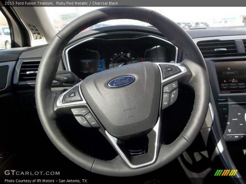 Ruby Red Metallic / Charcoal Black 2013 Ford Fusion Titanium