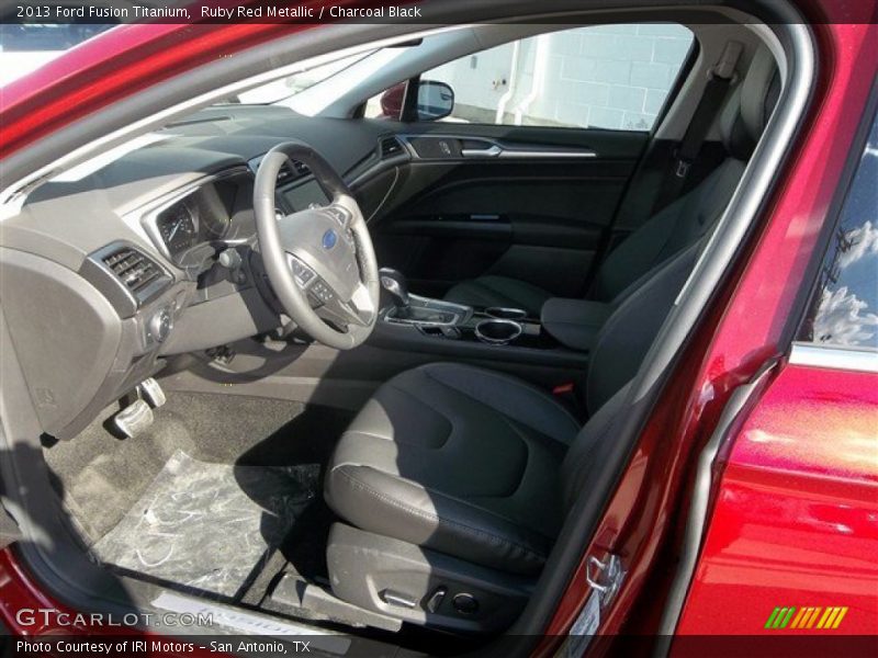 Ruby Red Metallic / Charcoal Black 2013 Ford Fusion Titanium