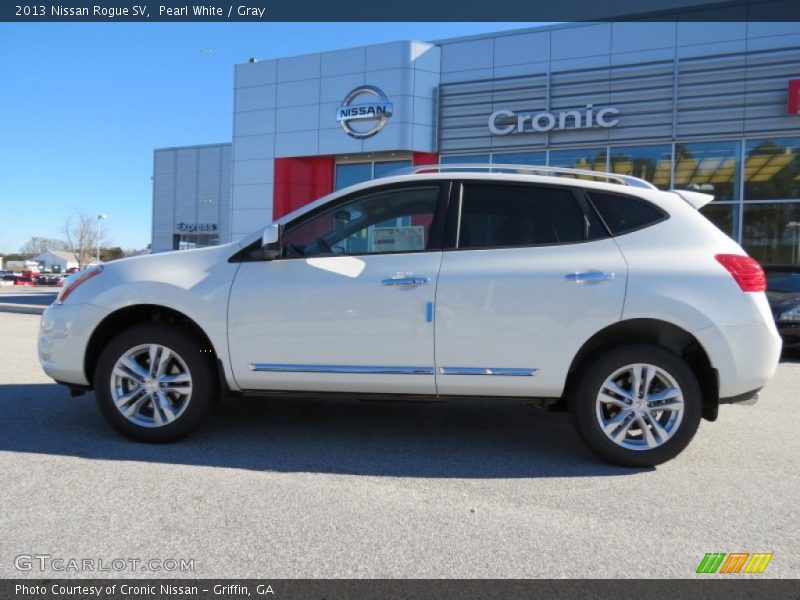 Pearl White / Gray 2013 Nissan Rogue SV