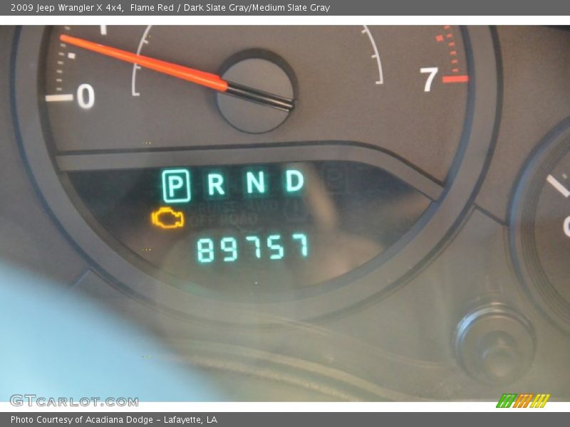 Flame Red / Dark Slate Gray/Medium Slate Gray 2009 Jeep Wrangler X 4x4