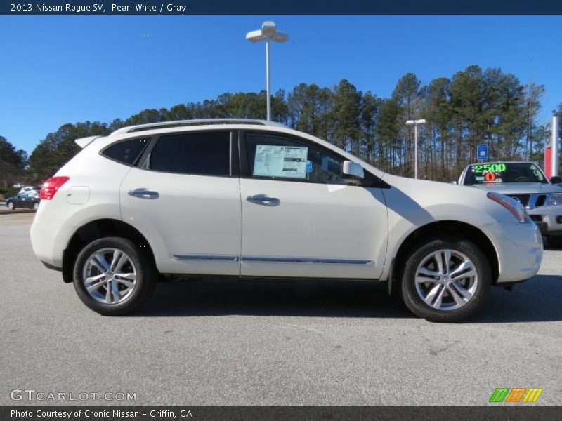 Pearl White / Gray 2013 Nissan Rogue SV