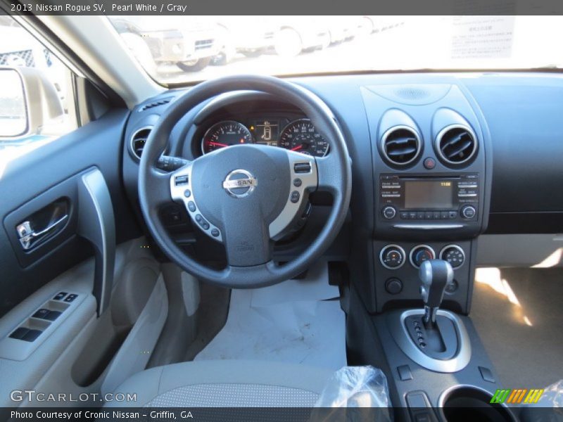 Pearl White / Gray 2013 Nissan Rogue SV