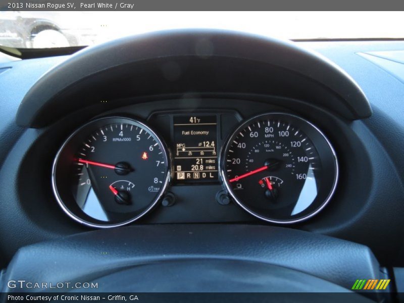 Pearl White / Gray 2013 Nissan Rogue SV