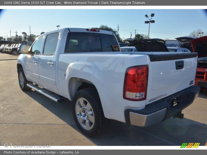 White Diamond Tricoat / Dark Titanium/Light Titanium 2009 GMC Sierra 1500 SLT Crew Cab
