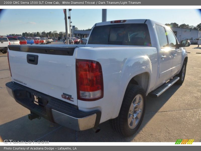 White Diamond Tricoat / Dark Titanium/Light Titanium 2009 GMC Sierra 1500 SLT Crew Cab