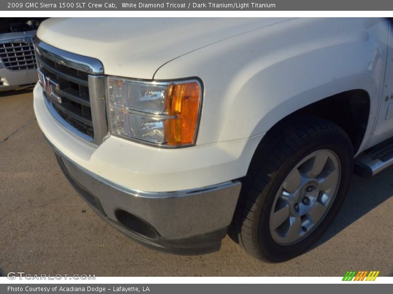 White Diamond Tricoat / Dark Titanium/Light Titanium 2009 GMC Sierra 1500 SLT Crew Cab