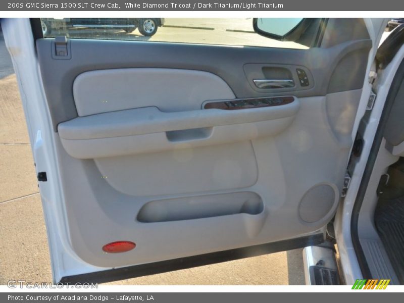 White Diamond Tricoat / Dark Titanium/Light Titanium 2009 GMC Sierra 1500 SLT Crew Cab