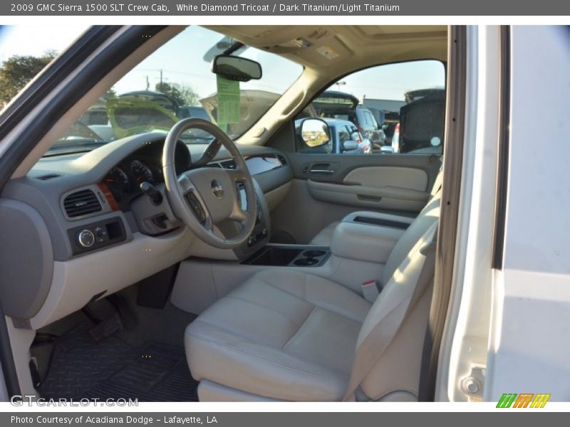 White Diamond Tricoat / Dark Titanium/Light Titanium 2009 GMC Sierra 1500 SLT Crew Cab