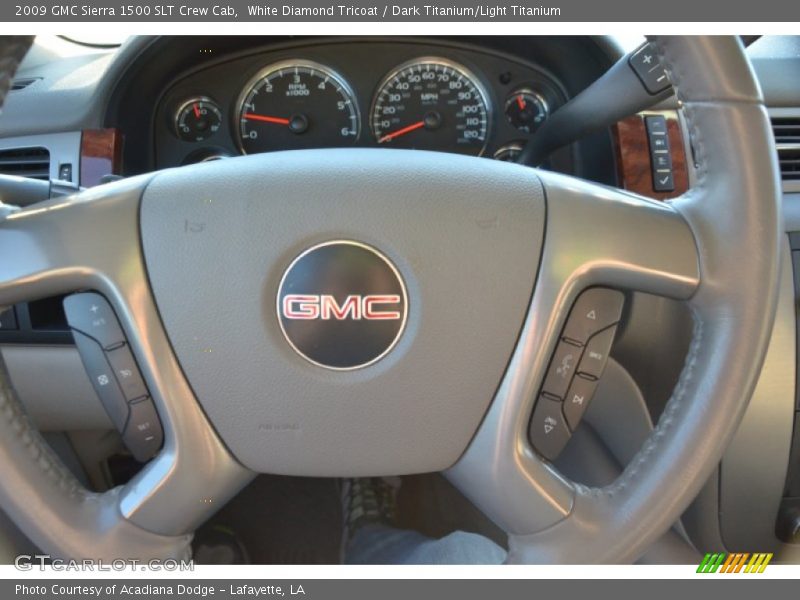 White Diamond Tricoat / Dark Titanium/Light Titanium 2009 GMC Sierra 1500 SLT Crew Cab