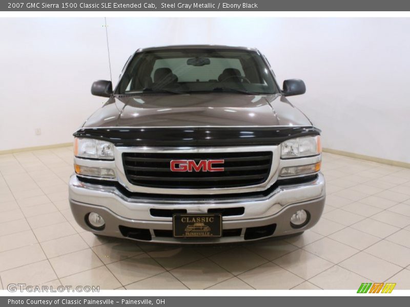 Steel Gray Metallic / Ebony Black 2007 GMC Sierra 1500 Classic SLE Extended Cab
