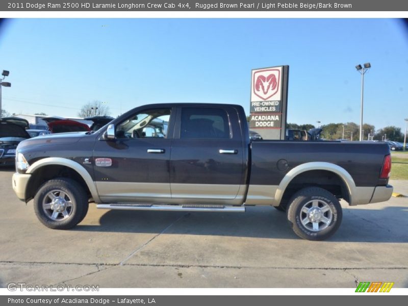 Rugged Brown Pearl / Light Pebble Beige/Bark Brown 2011 Dodge Ram 2500 HD Laramie Longhorn Crew Cab 4x4