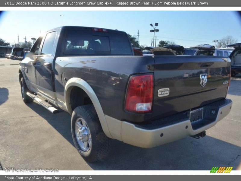Rugged Brown Pearl / Light Pebble Beige/Bark Brown 2011 Dodge Ram 2500 HD Laramie Longhorn Crew Cab 4x4