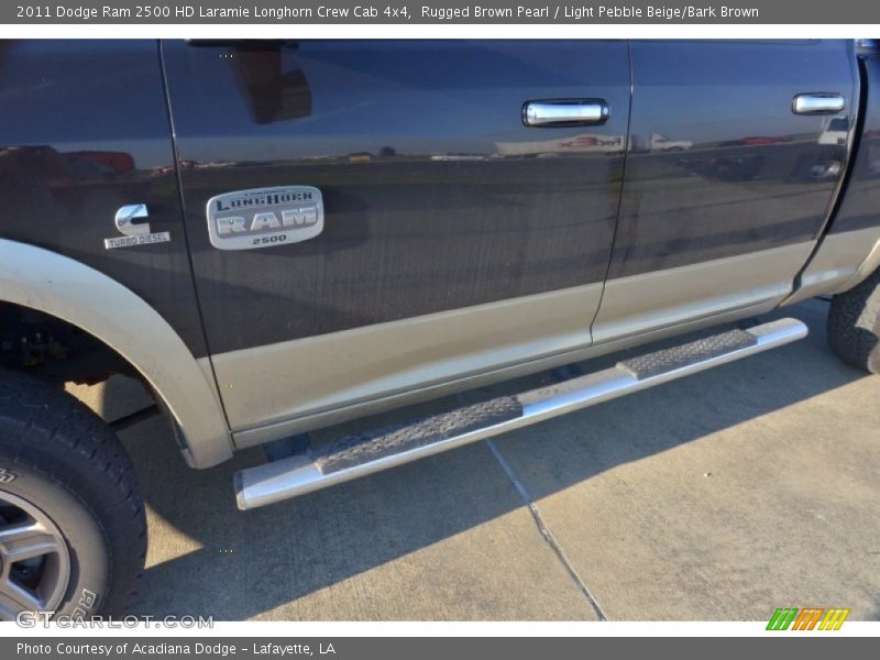 Rugged Brown Pearl / Light Pebble Beige/Bark Brown 2011 Dodge Ram 2500 HD Laramie Longhorn Crew Cab 4x4